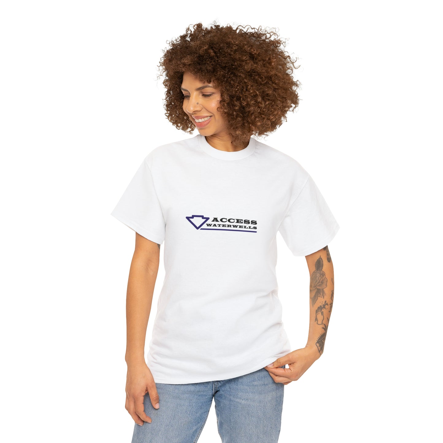 Access water wells "WELL" Unisex Heavy Cotton Tee